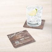 Barnwood Lights Diamond gepersonaliseerd Jubileum Kartonnen Onderzetters (Insitu)