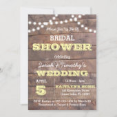 Barnwood Lights Geel Vrijgezellenfeest Kaart (Voorkant)