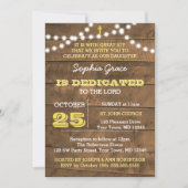 Barnwood Lights Gold Uitnodiging (Voorkant)