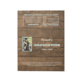 Barnwood Lights Graduation Favor Candy Wrappers Notitieblok