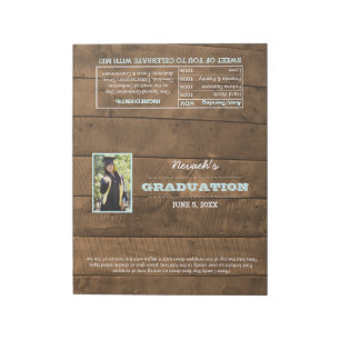 Barnwood Lights Graduation Favor Candy Wrappers Notitieblok