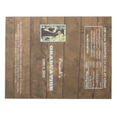 Barnwood Lights Graduation Favor Candy Wrappers Notitieblok (Voorkant)
