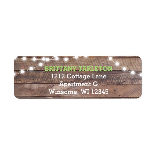 Barnwood Lights Groen Etiket (Voorkant)