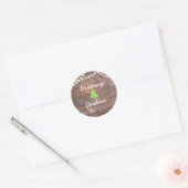 Barnwood Lights Groen Gepersonaliseerd Ronde Sticker (Envelop)