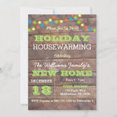 Barnwood Lights Holiday Housewarming Uitnodiging (Voorkant)