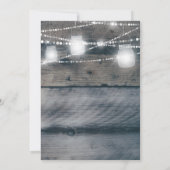 Barnwood Lights Jars Rustic Housewarming Party Kaart (Achterkant)