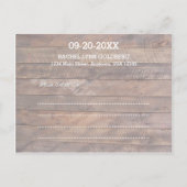 Barnwood Lights Lila Bat Mitzvah Save the Date Aankondigingskaart (Achterkant)
