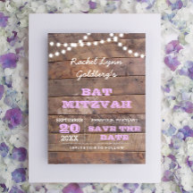 Barnwood Lights Lila Bat Mitzvah Save the Date