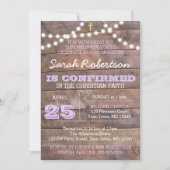 Barnwood Lights Lila bevestiging/doop Kaart (Voorkant)