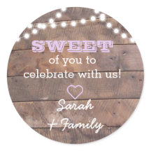 Barnwood Lights Lila Sweet Treat Bag Sticker