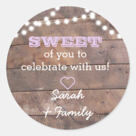 Barnwood Lights Lila Sweet Treat Bag Sticker