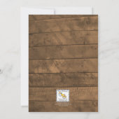 Barnwood Lights Roze B"H Bat Mitzvah Uitnodiging (Achterkant)