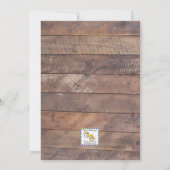 Barnwood Lights Roze Bat Mitzvah Uitnodiging (Achterkant)