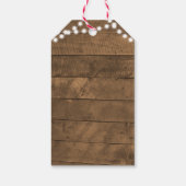 Barnwood Lights Roze Bruiloft Dank u Cadeau Labels Cadeaulabel (Achterkant)