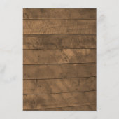 Barnwood Lights Roze Bruiloft Informatie Kaart (Achterkant)