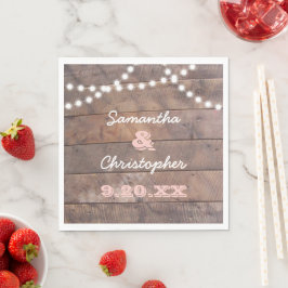 Barnwood Lights Roze gepersonaliseerd Servetten