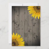 Barnwood Lights Rustic Sunflower Housewarming Kaart (Achterkant)