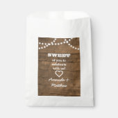 Barnwood Lights Witte Tekst Treat Bag Bedankzakje (Voorkant)