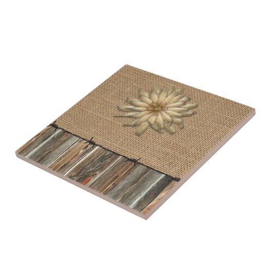 Barnwood-loods-erwt en ventilator tegeltje (Zijkant)