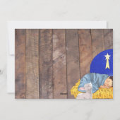 Barnwood Manger Holy Night Foto Kaart (Achterkant)