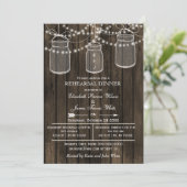 Barnwood, mason jars rustic repetitive nood kaart (Staand voorkant)