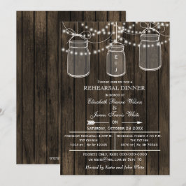 Barnwood, mason jars rustic repetitive nood kaart