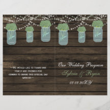 Barnwood mason jars, sage bloemen programma gevouw