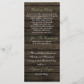 Barnwood mason jars, sage bloemen programmakaart (Achterkant)