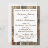 Barnwood met Daiseys nodigde Sjabloon uit Kaart (Achterkant)