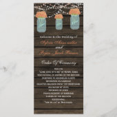 Barnwood metselaarpotten, koraal bloemen programma programmakaart (Voorkant)