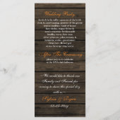 Barnwood metselaarskruiken, herfstbladeren program programmakaart (Achterkant)