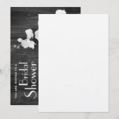 Barnwood & Orchids Bridal Shower Invitation Kaart (Voorkant / Achterkant)