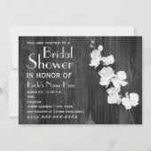 Barnwood & Orchids Bridal Shower Invitation Kaart (Achterkant)