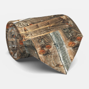 Barnwood Print Hout look Necktie Stropdas