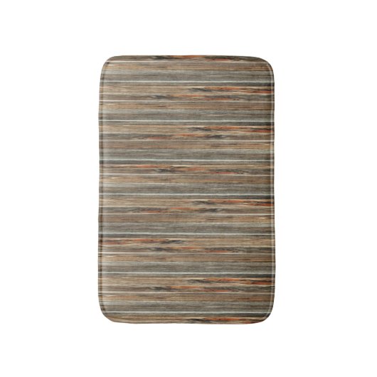 Barnwood Print Rustic Country Westerne Bath Mat (Voorkant Verticaal)