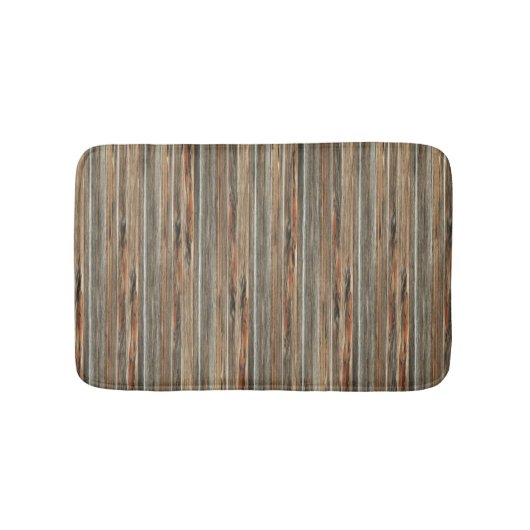 Barnwood Print Rustic Country Westerne Bath Mat (Voorkant)