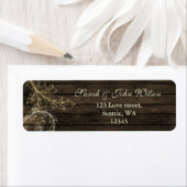 barnwood rustic flourish return address labels (Insitu)
