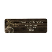barnwood rustic flourish return address labels (Voorkant)