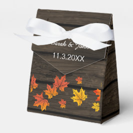Barnwood Rustic Herfst bruiloft gunst doos Bedankdoosjes