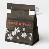 Barnwood Rustic Herfst bruiloft gunst doos Bedankdoosjes (Achterkant)