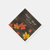 Barnwood Rustic Herfst bruiloft servetten (Hoek)