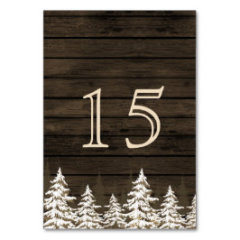Barnwood Rustic Pine bomen trouwtafel nummers Kaart