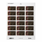 Barnwood Rustic plum fall leaves address label (Full Sheet)