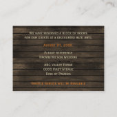 Barnwood Rustic pruim bladeren bruiloft accommodat Visitekaartje (Achterkant)