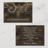 Barnwood Rustieke bloeiende accommodatiekaarten Informatiekaartje (Voorkant / Achterkant)