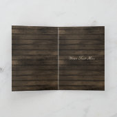 Barnwood rustieke dennenbomen, winter Dank u Bedankkaart (Binnen)