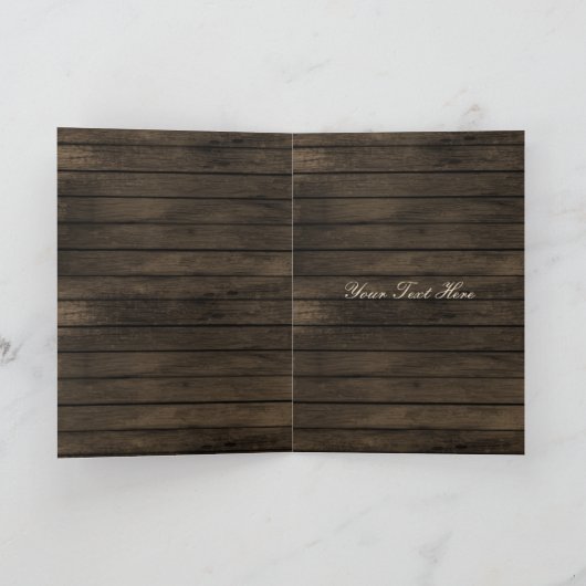 Barnwood rustieke dennenbomen, winter Dank u Bedankkaart (Binnen)