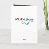 Barnwood rustieke dennenbomen, winter Dank u Bedankkaart (Achterkant)