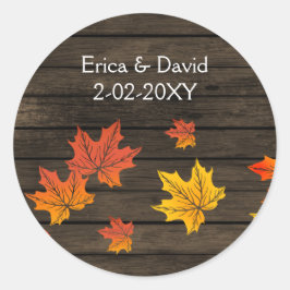 Barnwood Rustieke Herfst Bruiloft gunst stickers