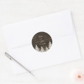 Barnwood Rustieke Pijnbomen, winter gunst stickers (Envelop)